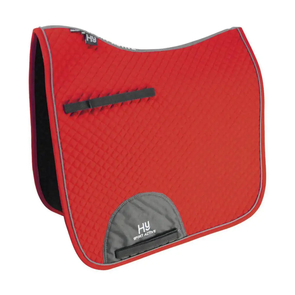 Hy Sport Active Dressage Saddle Pad Rosette Red Pony/Cob Saddle Pads Barnstaple Equestrian Supplies