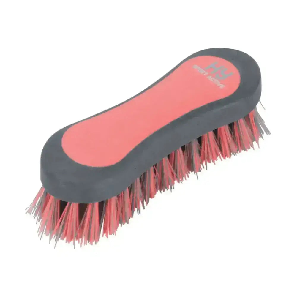 Hy sport active face brush with red and gray two-tone pp bristles and dense stiff bristles for sport active face care