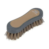 Hy sport active face brush with gray and tan two-tone pp bristles and durable plastic handle for sport active face use