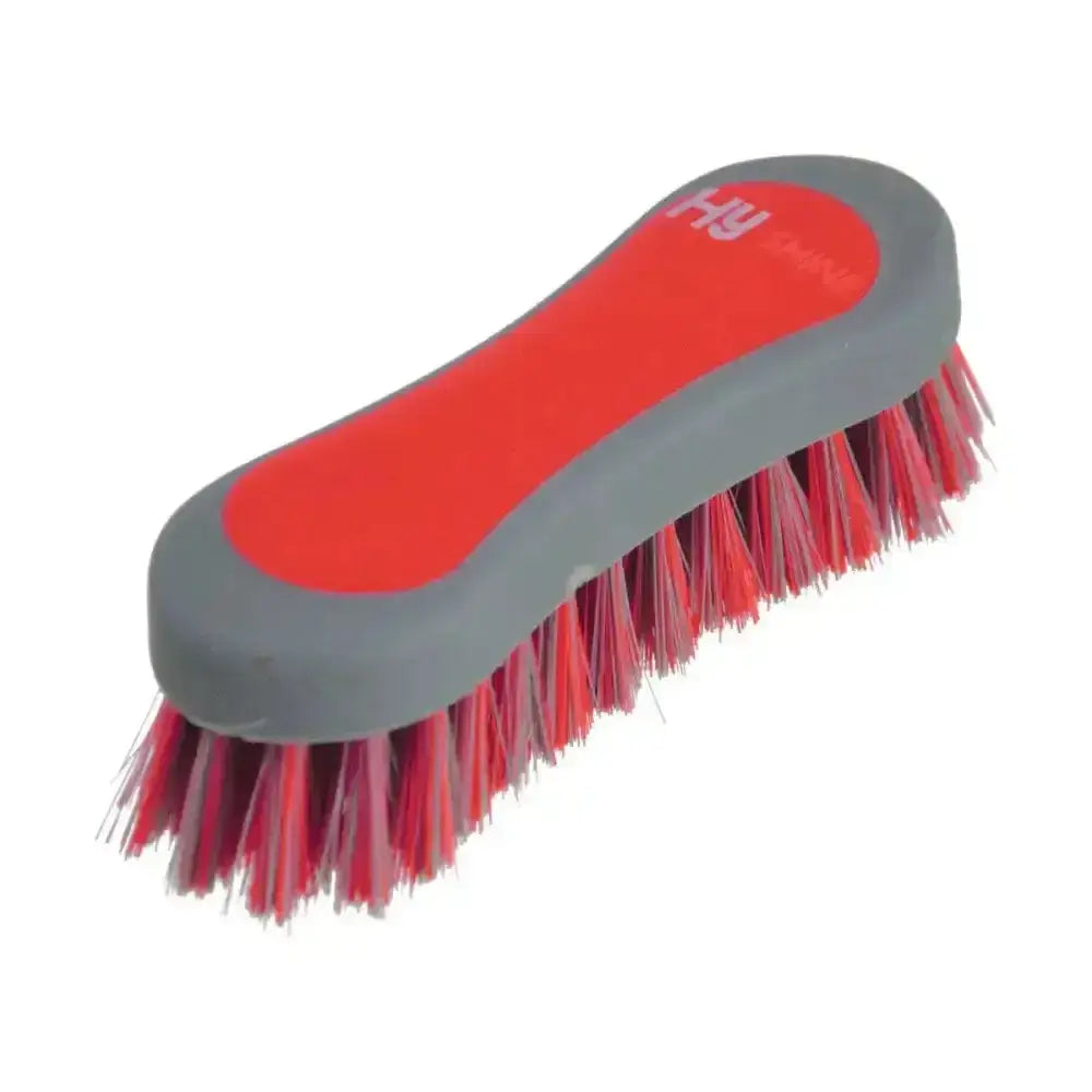 Red and gray helly hansen hy sport active face brush with dense two-tone pp bristles for sport active face care
