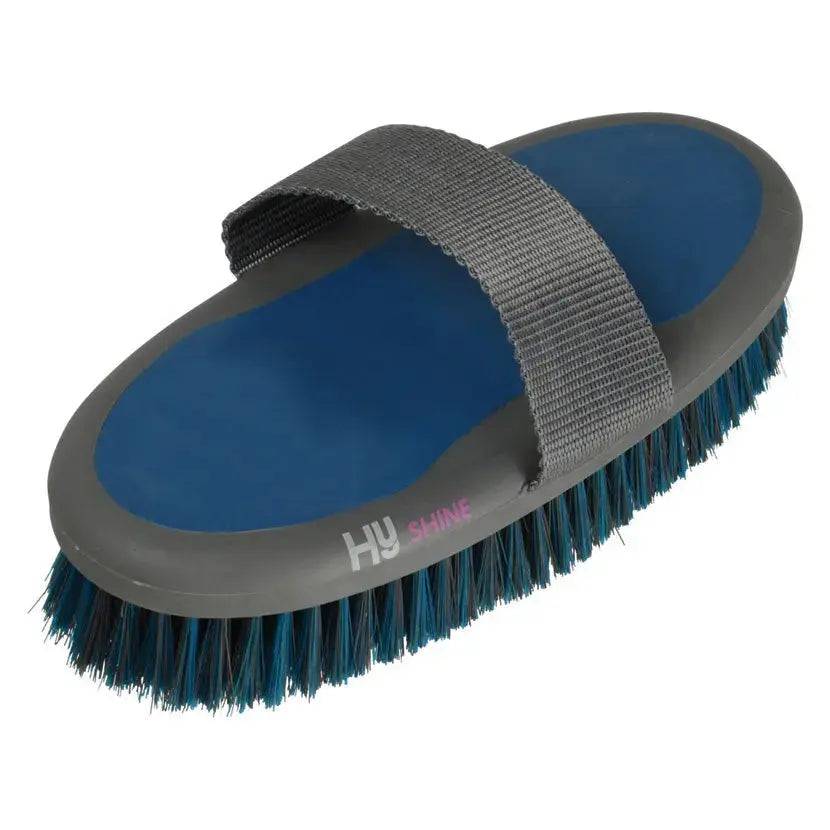 Hy Sport Active Groom Body Brush Aegean Green HY Equestrian Brushes & Combs Barnstaple Equestrian Supplies