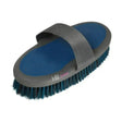 Gray and blue sport active groom body brush with padded strap for easy grip and effective grooming