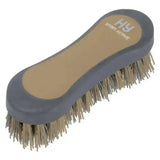 Gray and tan Hy Sport active groom hoof brush with dense natural bristles for equestrian grooming use