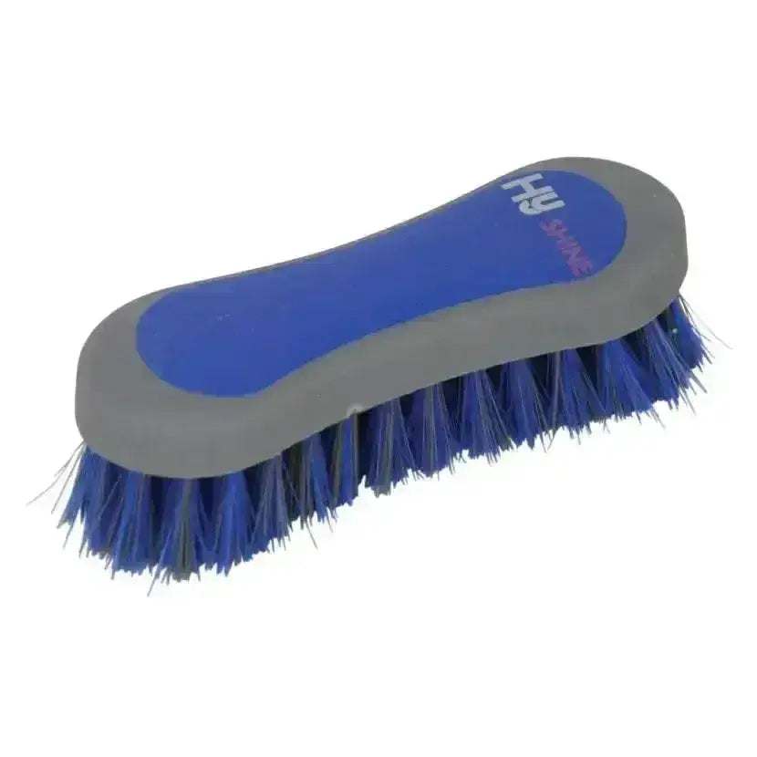 Blue and gray equestrian active groom hoof brush with dense stiff bristles for effective grooming and cleaning
