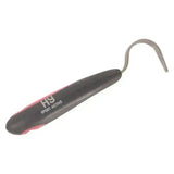 Black and pink sport active groom hoof pick with soft touch stainless curved hook by hg sport active