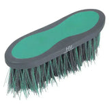 Green and gray hy sport active groom long bristle dandy brush with dense stiff bristles for horse grooming