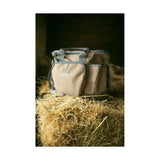 Beige hy sport active grooming bag with gray trim and handles keeps grooming essentials neat and smart colorful