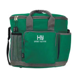 Green hy sport active grooming bag cooler with gray accents and multiple pockets for grooming essentials neat and smart