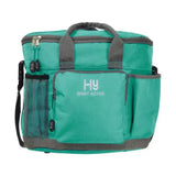 Teal and gray hy sport active grooming bag with mesh side pocket and zippered compartments keeps grooming essentials neat smart and colourful