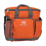 Bright orange hy sport active grooming bag with gray accents and multiple pockets to keep grooming essentials neat smart and colourful
