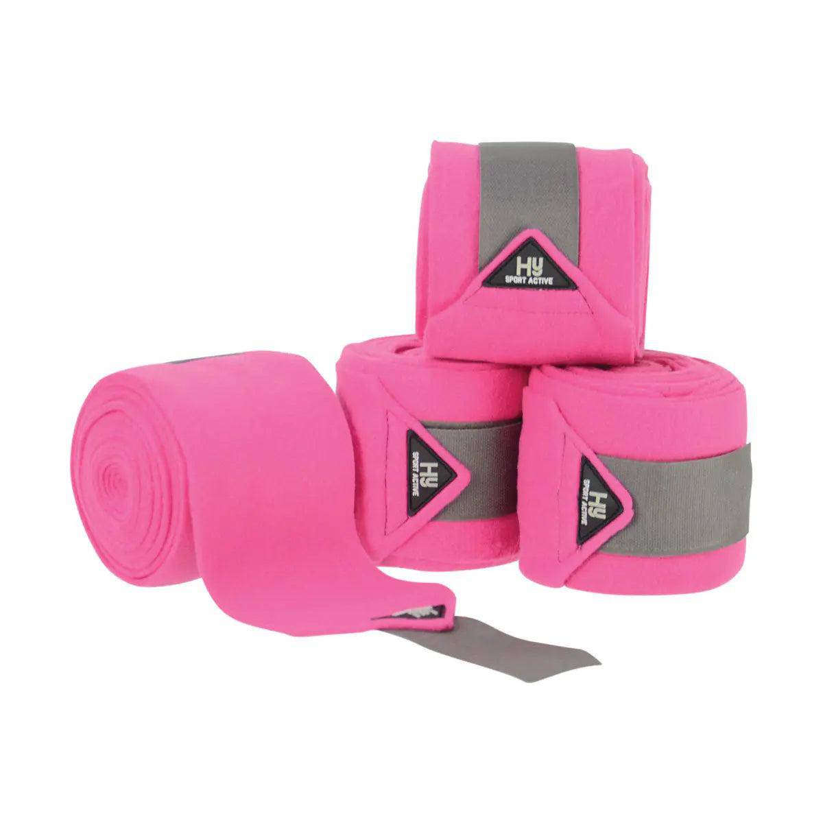 Hy Sport Active Luxury Bandages Bubblegum-Pink-Cob-Full  Barnstaple Equestrian Supplies