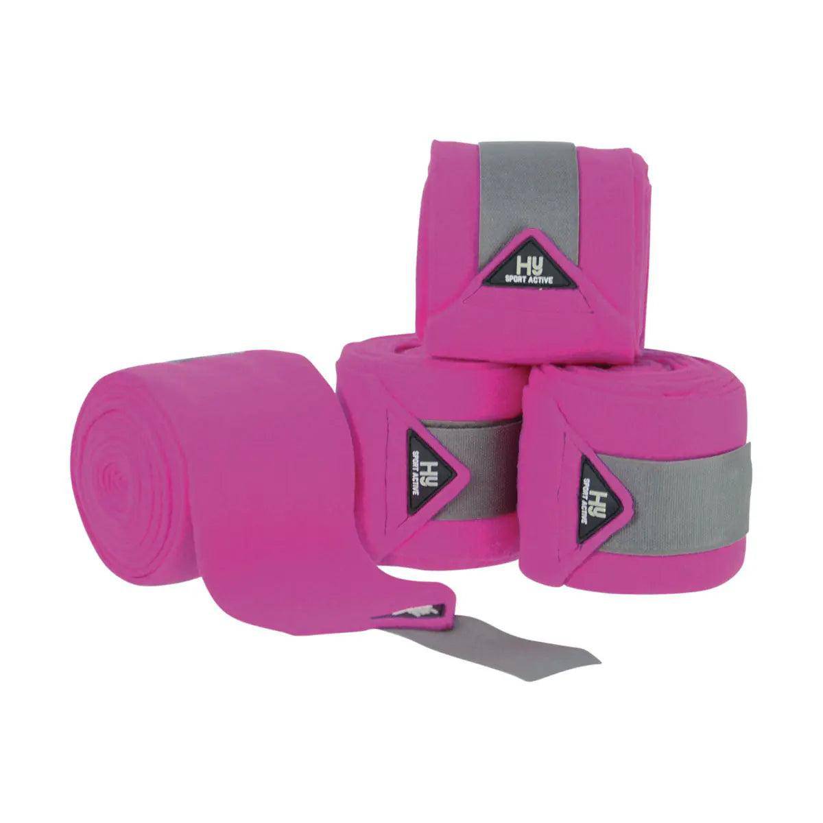 Hy Sport Active Luxury Bandages Cobalt-Pink-Cob-Full  Barnstaple Equestrian Supplies