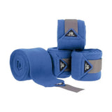 Blue horse sport active luxury bandages with gray elastic band and black triangular logo exclusively designed