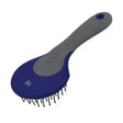 Blue and gray HY Sport Active Mane and Tail brush with black bristles and round head mane design for easy grooming