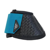 Black and teal hy sport active over reach boots with textured pattern and branded logo from the active colour collection