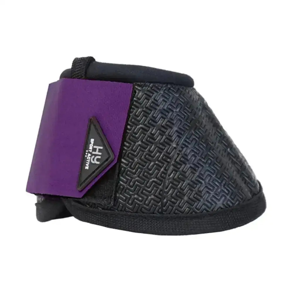 Hy sport active over reach boots in purple and black with textured woven pattern from the active colour collection boots match perfectly