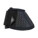 Black hy sport active over reach boots with textured woven body and smooth strap with hy logo patch boots match perfectly