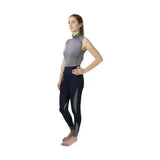 Hy sport active sleeveless top in gray and navy with sleek fit and subtle gray panels from the sport active collection