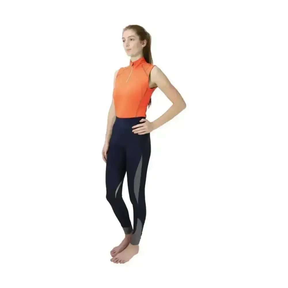 Hy Sport Active Sleeveless Top Terracotta Orange Large Base Layers