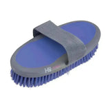 Hy sport active sponge brush blue and gray with padded strap for easy handling super handy grooming brush