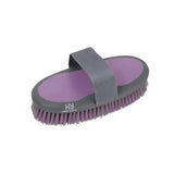 Purple and gray hy sport active sponge brush with padded strap for super handy grooming and easy horse care