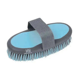 Blue and gray hy sport active sponge brush with padded grip strap for super handy grooming use