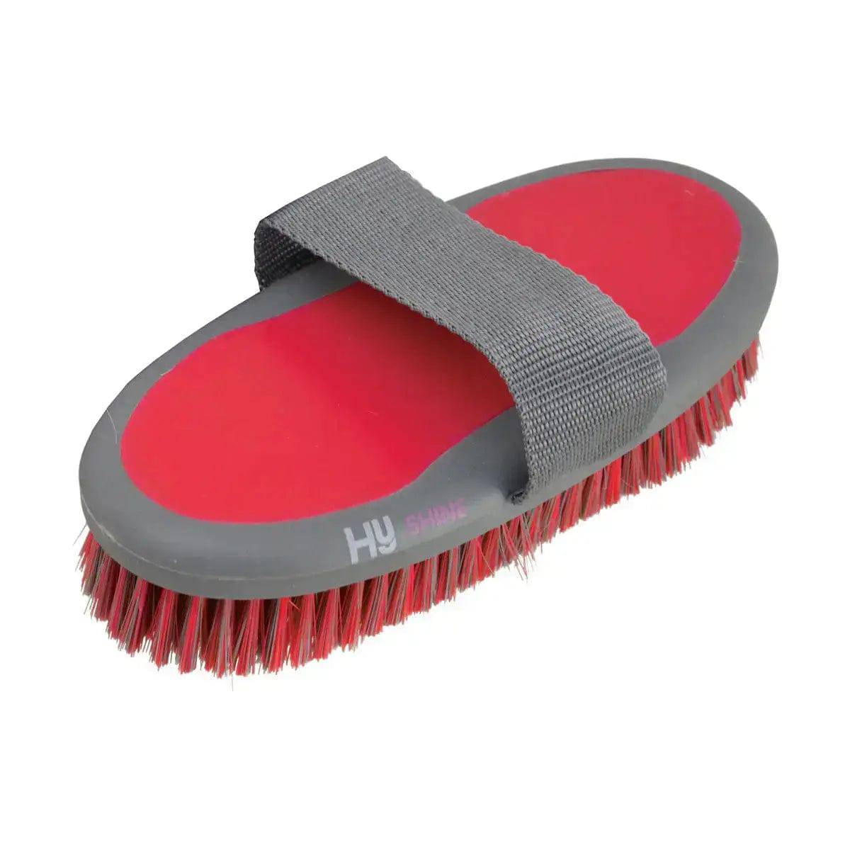 Hy Sport Active Sponge Brush Rosette Red HY Equestrian Brushes & Combs Barnstaple Equestrian Supplies