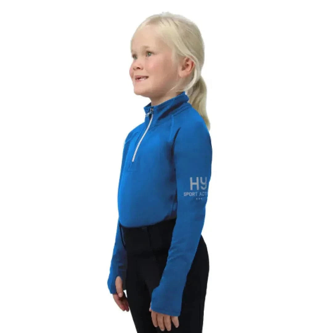 Hy Sport Active Young Rider Base Layer Jewel-Blue-13-14-Years  Barnstaple Equestrian Supplies