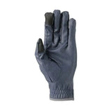 Dark gray hy sport active young rider riding gloves with textured hexagonal pattern for high performance grip