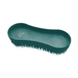 Dark green plastic sport miracle grooming horse brush with dense stiff bristles for effective grooming