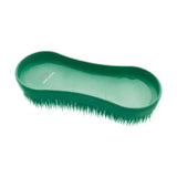 Green plastic horse brush with dense stiff bristles from hy sport miracle grooming brushes for effective grooming