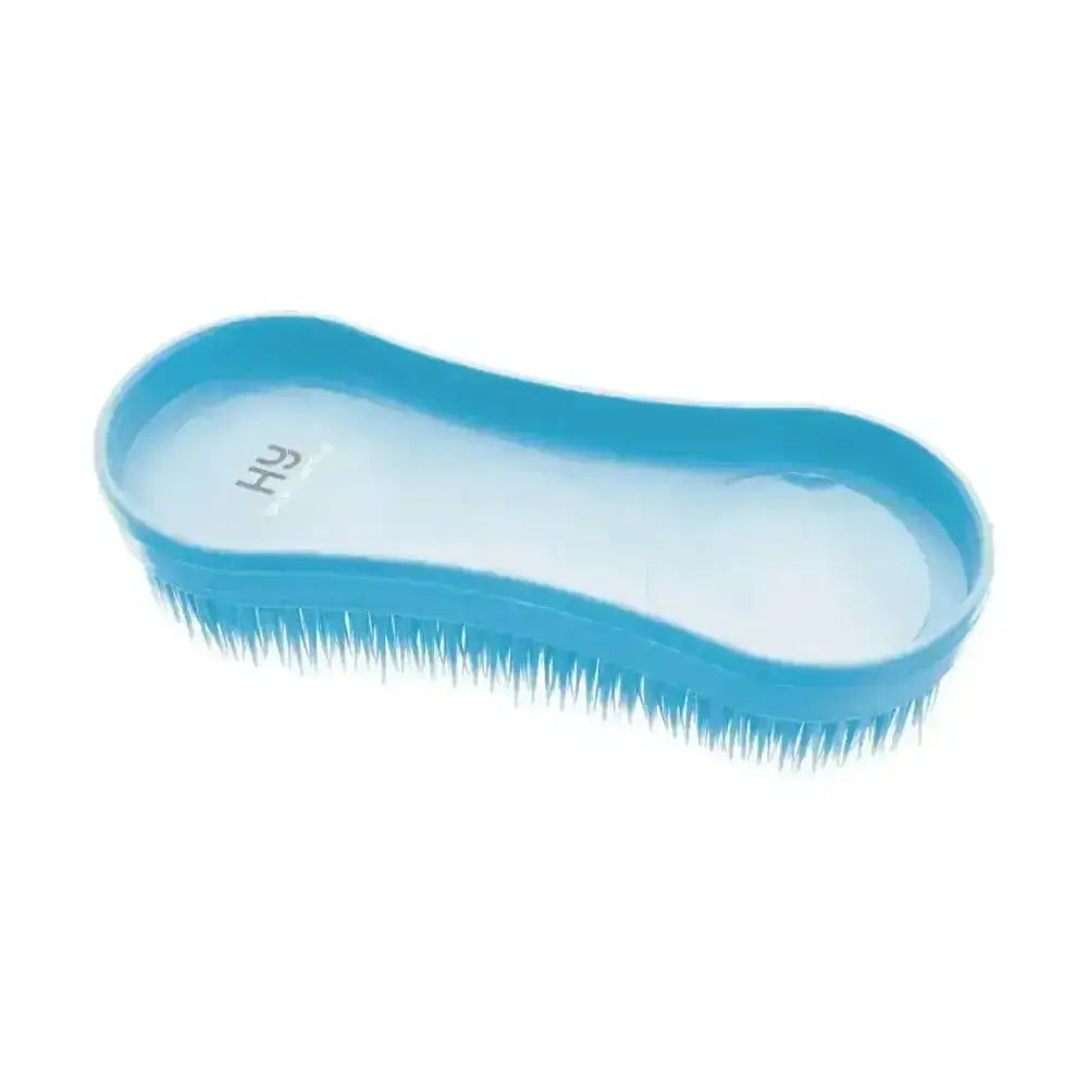 Blue plastic foot scrubber with soft bristles from hy sport miracle grooming miracle grooming brushes for easy cleaning