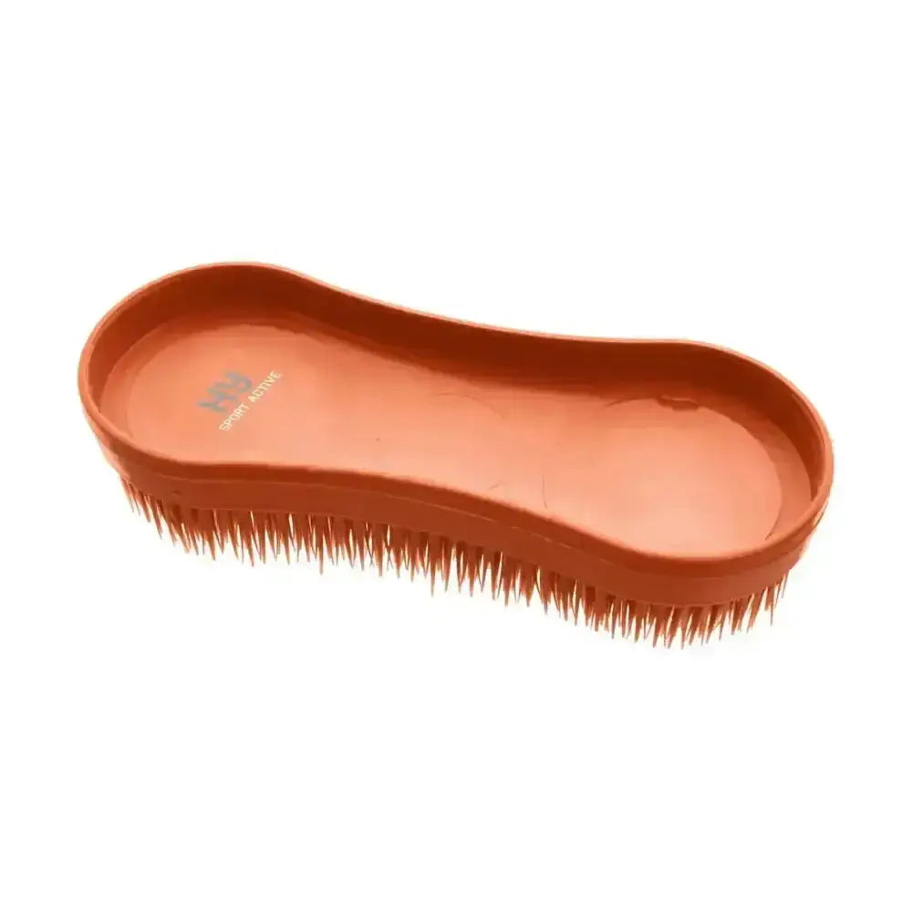 Terracotta plastic horse brush with dense stiff bristles for hy sport miracle grooming miracle grooming brushes