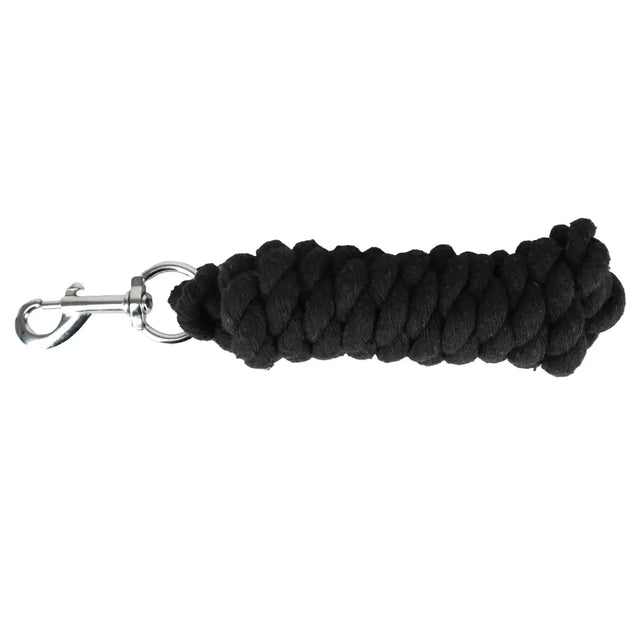 Black braided rope lead rope with silver metal clip for hyconic lead rope perfect for horse handling