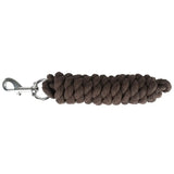 Brown braided cotton lead rope with silver metal swivel hook hyconic lead rope for durable handling
