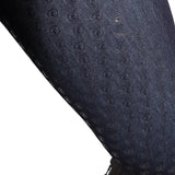 Dark blue hyconic valloria denim riding tights with subtle embossed heart logos perfect for riding use