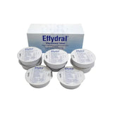 White plastic containers of hydroforce tablets highly soluble effervescent oral rehydration solution with printed lids