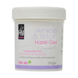 White plastic jar of hyhealth arnica and witch hazel gel 200g cooling preparation designed for soothing skin relief