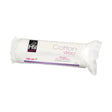 A white 350g roll of hyhealth cotton wool in clear plastic with purple and black hyhealth cotton wool branding