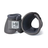 Gray hyimpact pro over reach boots with mesh exterior and padded interior featuring anti spin heel knob for stability