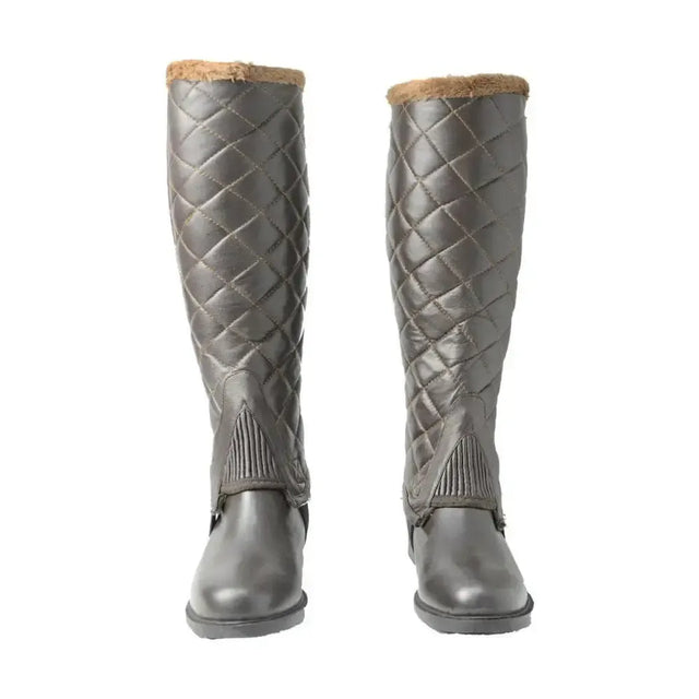 HyLAND Winter Quilted Half Chaps Brown Small Riding Chaps