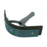 Dark green two tone sweat scraper with gray ergonomic handle and metal fasteners branded hy sport active groom hyshine active groom