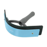 Light blue hyshine active groom two tone sweat scraper with black rubber edge and gray soft touch ergonomic handle