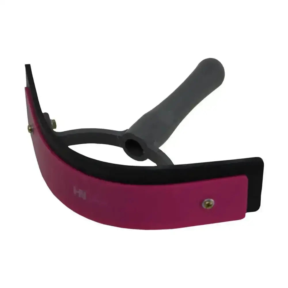 Hyshine active groom two tone sweat scraper with magenta and black blade and ergonomic gray soft touch handle