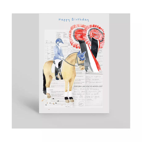 Deckled Edge Arena Card Happy Birthday, Perform Gift Cards Barnstaple Equestrian Supplies