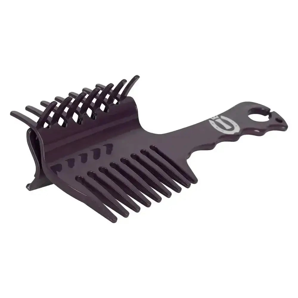 Black plastic imperial riding braiding plaiting comb hairmaster with dual-sided wide and fine teeth for perfect styling