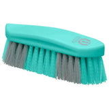 Imperial riding dandy hard two-tone dandy brush with teal and gray dual-sided bristles and smooth plastic handle
