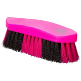 Bright pink imperial riding dandy hard two-tone brush with black and magenta bristles for grooming horses