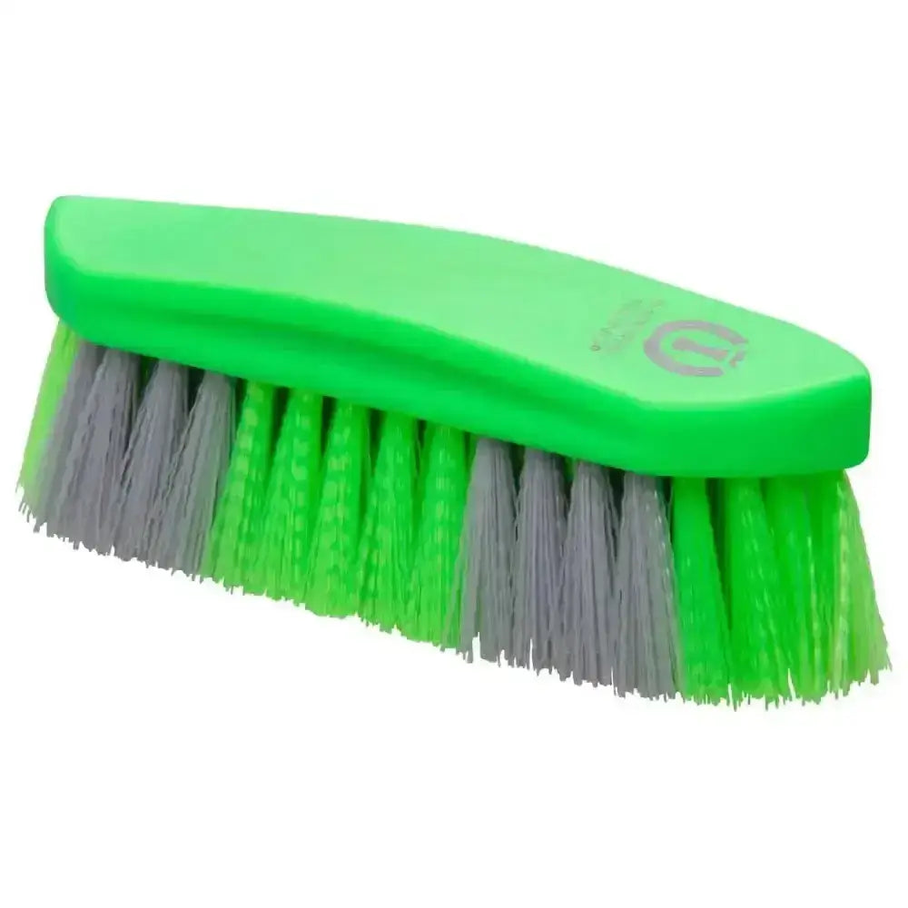 Bright green imperial riding dandy hard two-tone dandy brush with lime green and gray synthetic bristles