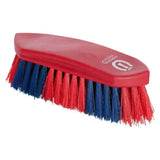Imperial riding dandy brush with red and blue bristles and glossy plastic handle featuring marbell horse logo
